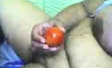 Fat, busty Indian BBW rubs her pussy